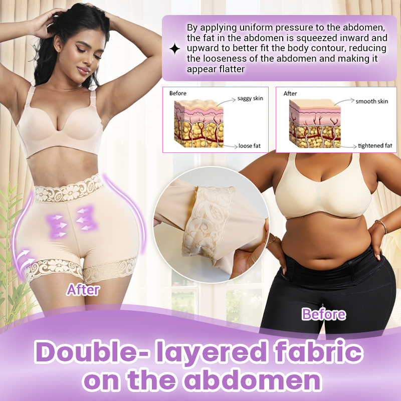 Pantalones colombianos con panty moldeador de cintura alta, control de abdomen, malla, faja levantadora de glúteos, shorts moldeadores