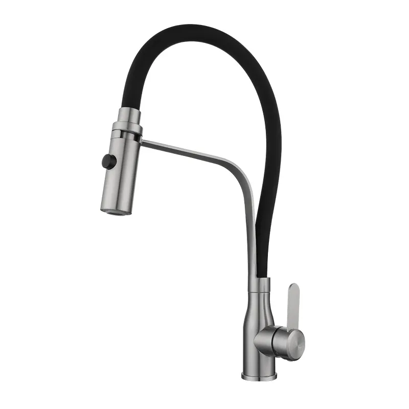Grifo de cocina de bronce negro al por mayor, multifuncional, con doble manija, mezclador, rotación, grifo de filtro purificador extraíble
