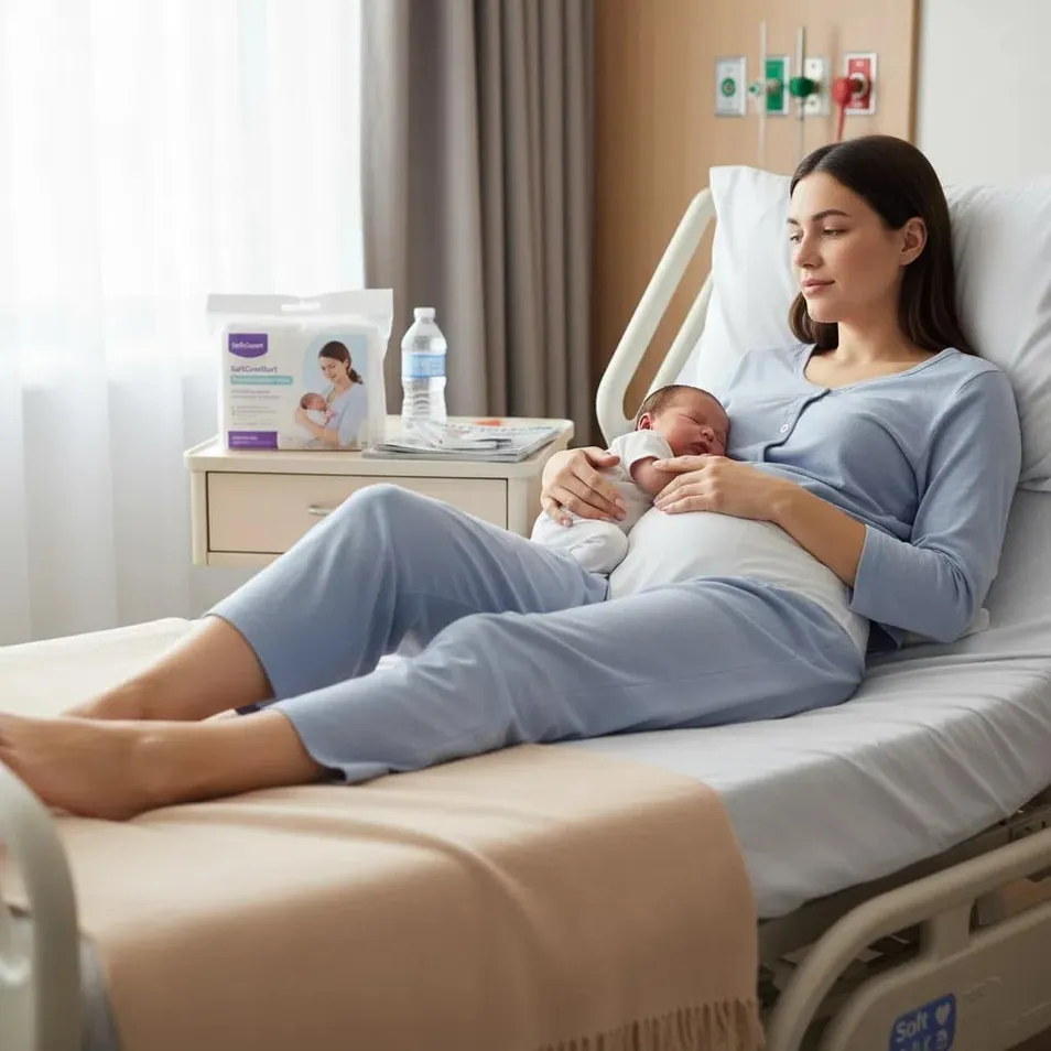 100PCS Ropa interior desechable de algodón para mujeres, panties suaves para maternidad, hospital y viaje
