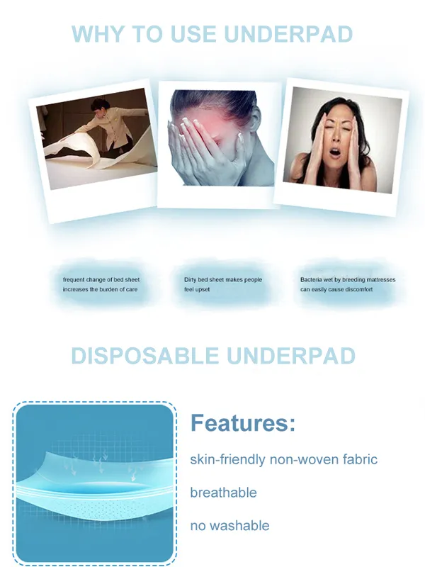 Almohadilla Higiénica Desechable Super Absorbente para Pacientes - Vista Frontal