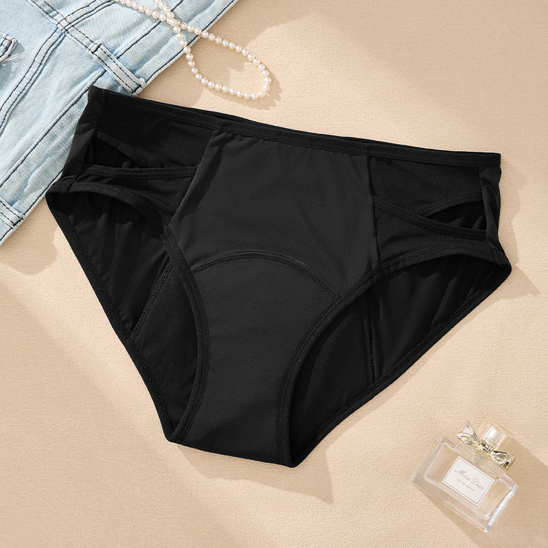 Bragas de Cintura Alta para Mujeres Menstruales con Protección Impermeable de Cuatro Capas Antibacterianas y Absorbentes
