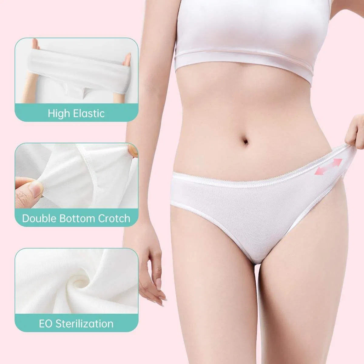 Ropa interior desechable para el posparto, algodón, pantalones de maternidad de cintura alta para mujeres