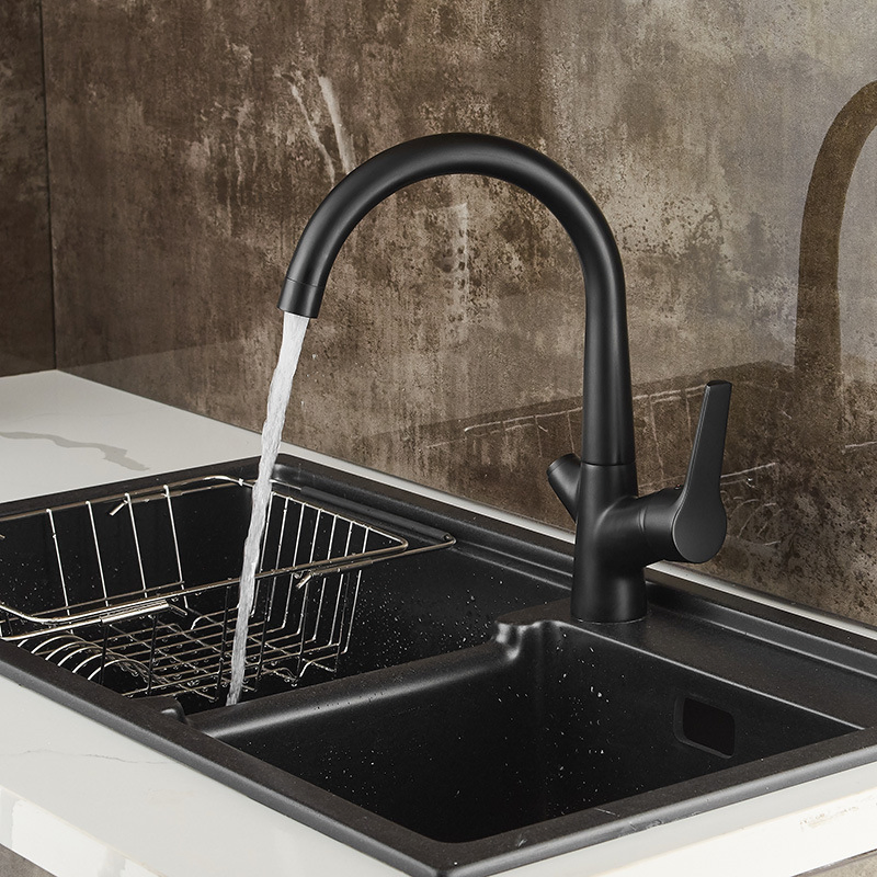Grifo de lavabo de diseño único 3 para baño, grifo de agua de lavabo con doble manija, acabado en cromo, grifo de lavabo de bronce negro