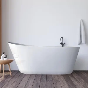 Modern White Freestanding Bathtub Soaking Tub