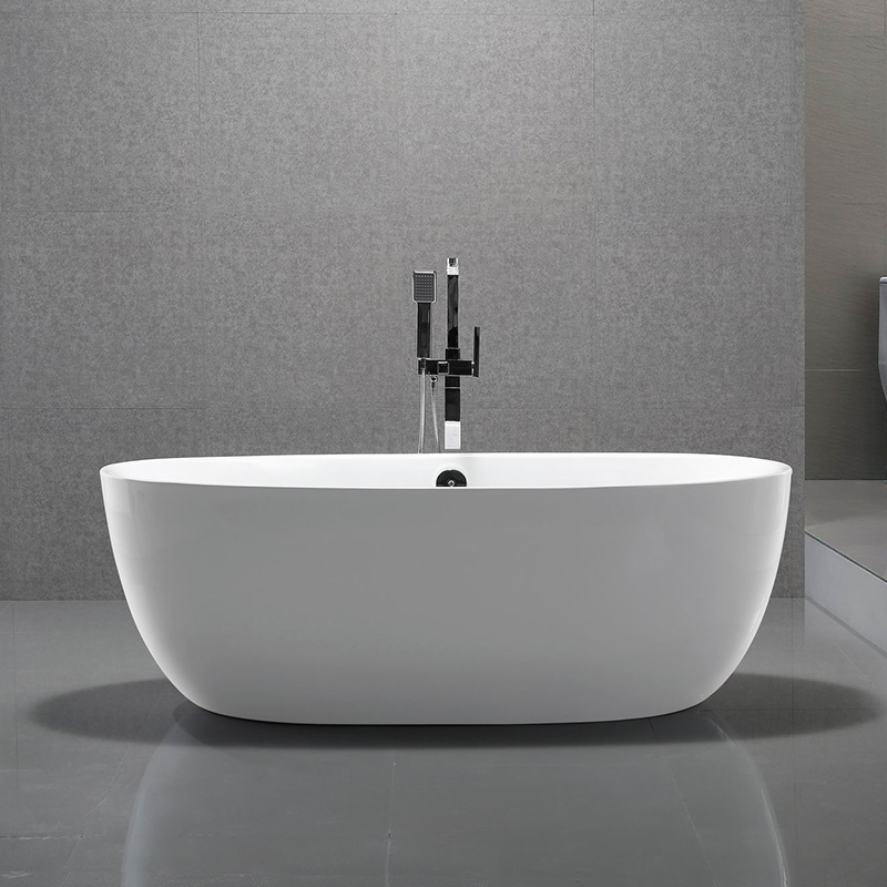 Cheap Modern Style Freestanding Bathtub Egg Shaped High Glossy White Supplier, Product