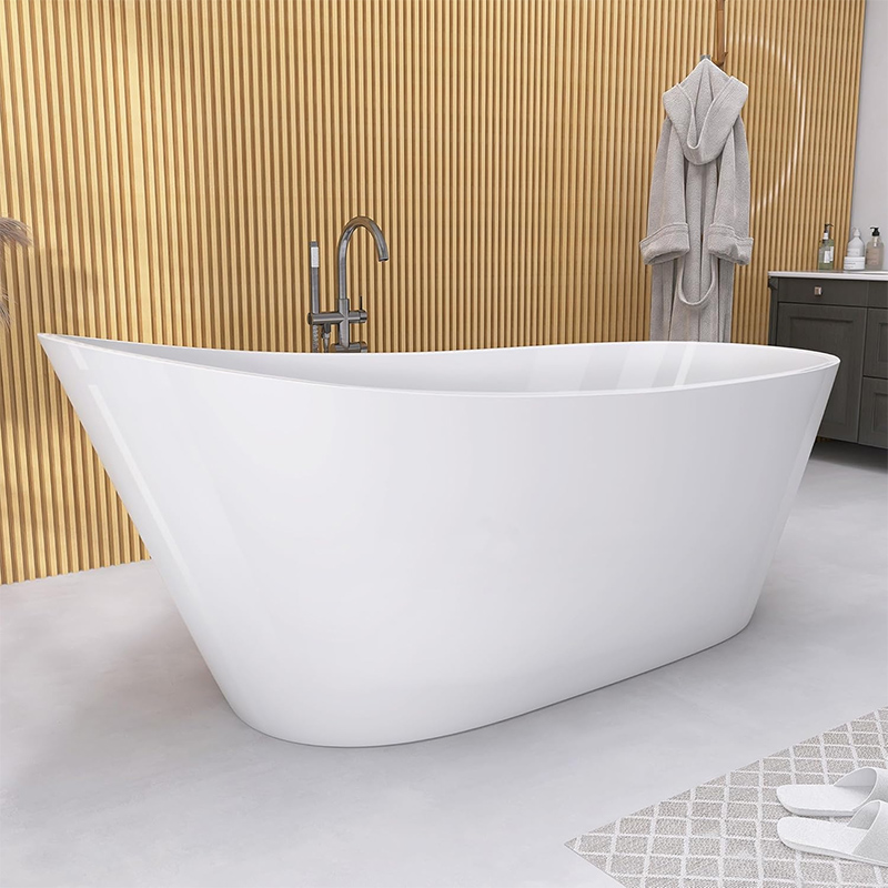 China Modern White Freestanding Bathtub Soaking Tubs with Drain and Overflow Factory, Products