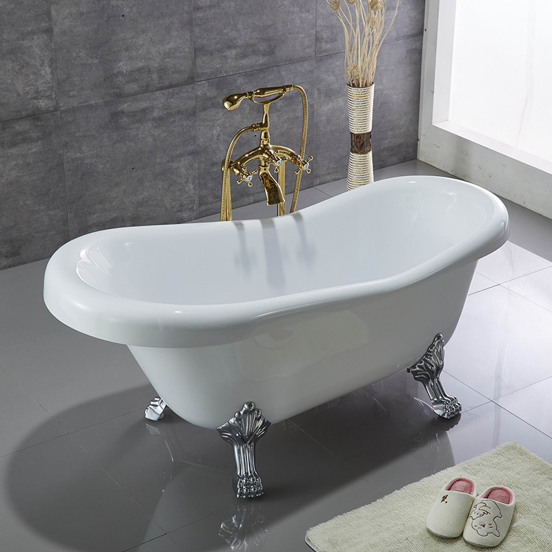 OEM Modern Bathroom Bathtub with Clawfoot High Glossy White Suppliers, Factories
