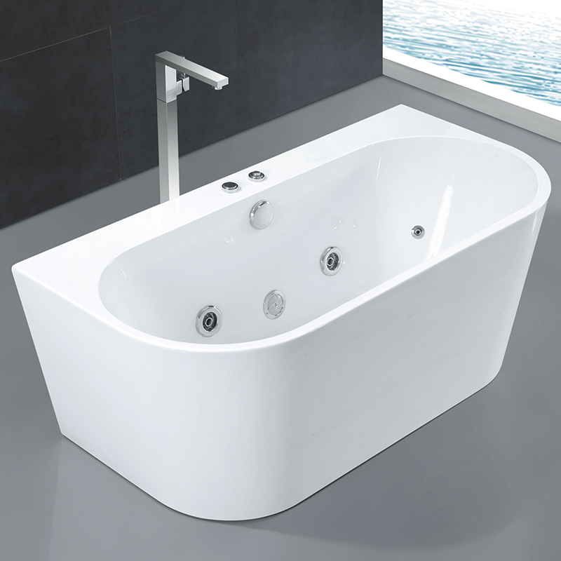 Wholesale Single White Massage Bathtub with Bluetooth New Style Whirlpool Bathtubs & Whirlpools Freestanding massage bathtub Manufacturers, Supplier