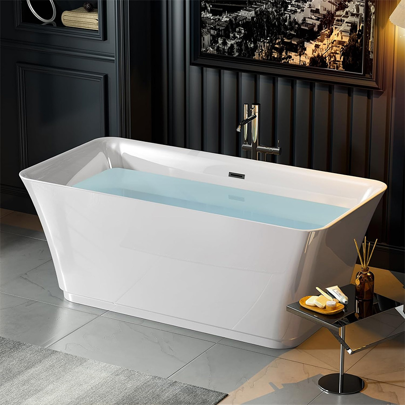 Cheap Acrylic Rectangle White Soaking Freestanding Bathtub Manufacturers, Factories
