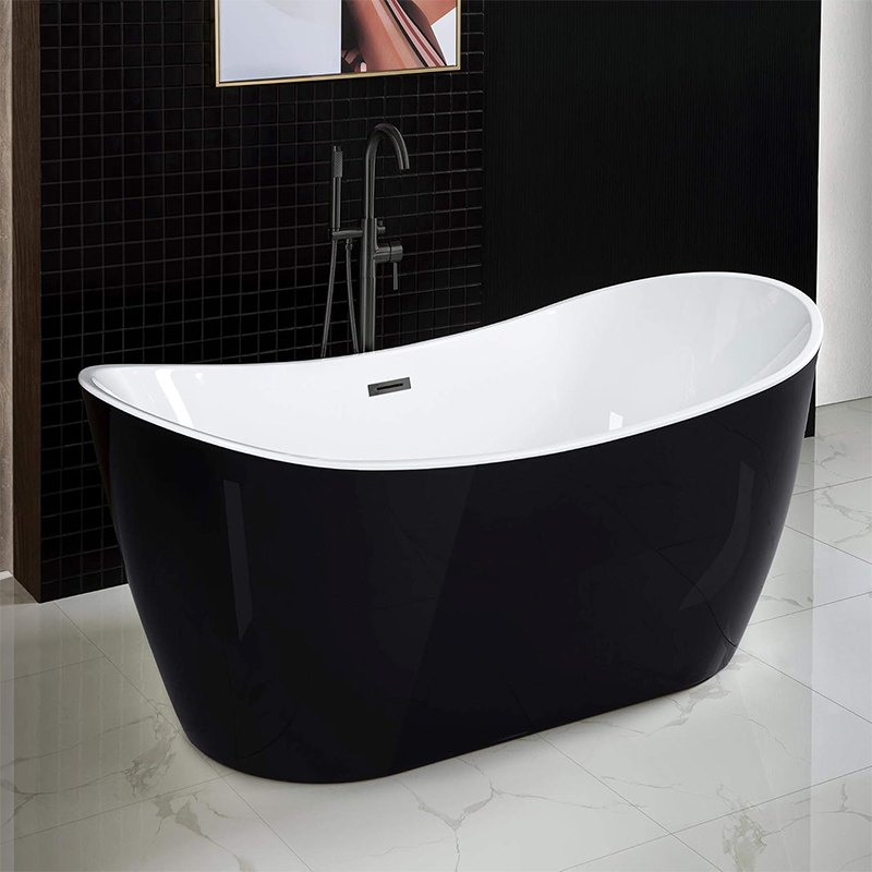 China  Luxury Oval Black Soaking Freestanding Bathtub Supplier, Products