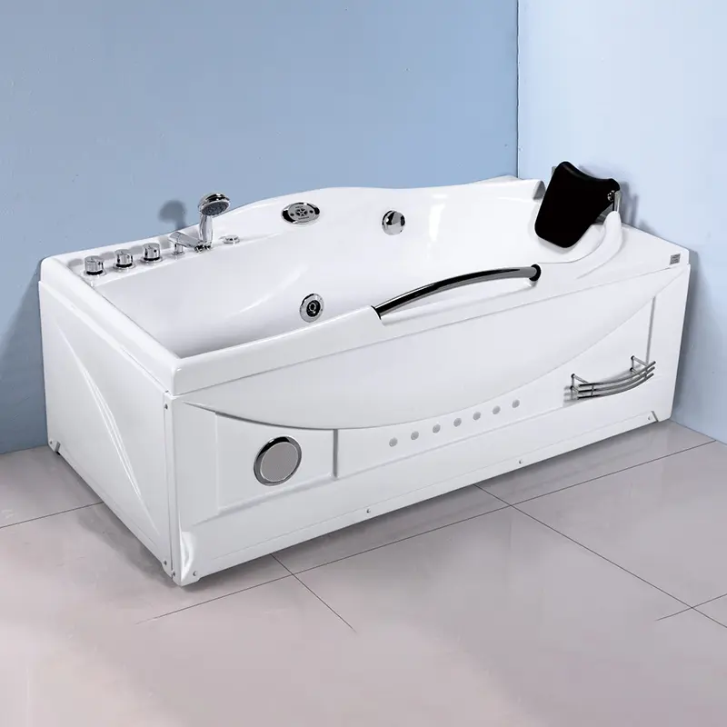 Rectangle White Smart Massage Bathtub