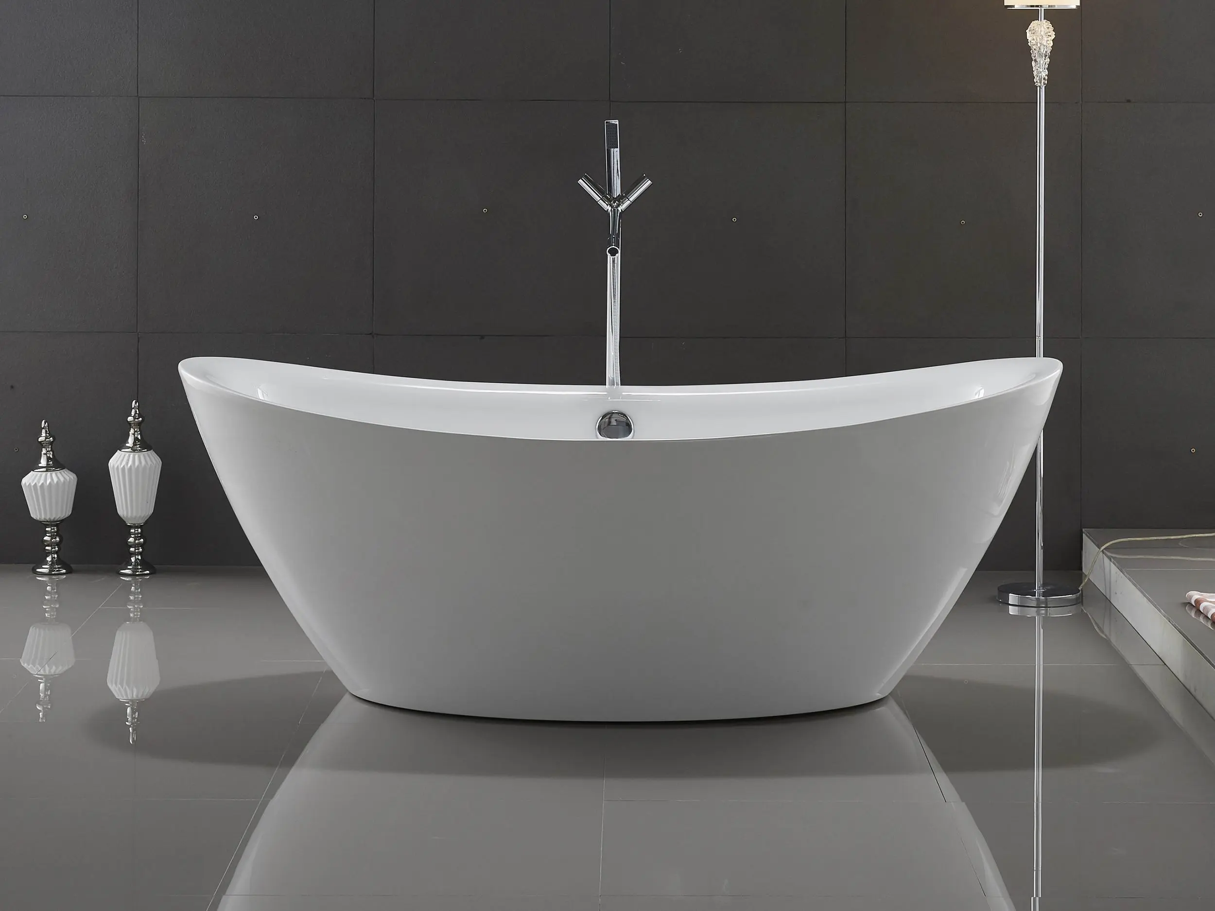 Modern Acrylic Standalone Bathtub