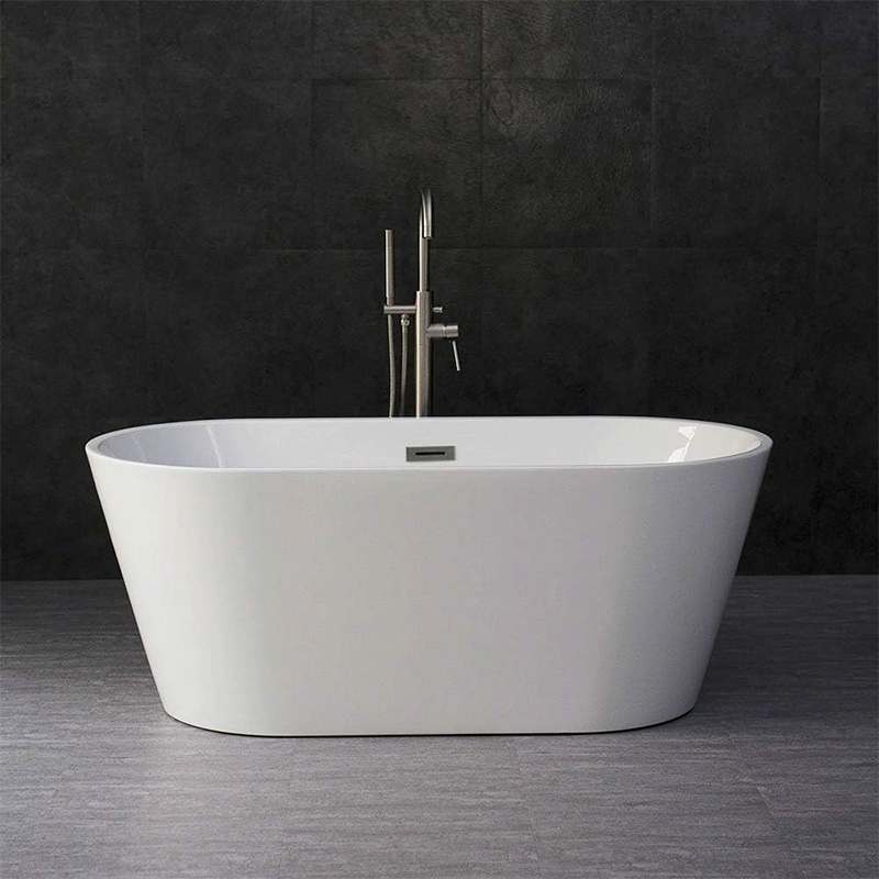 OEM Acrylic Freestanding Bathtub Soaking Tub with Brushed Nickel Overflow and Drain Product, Products