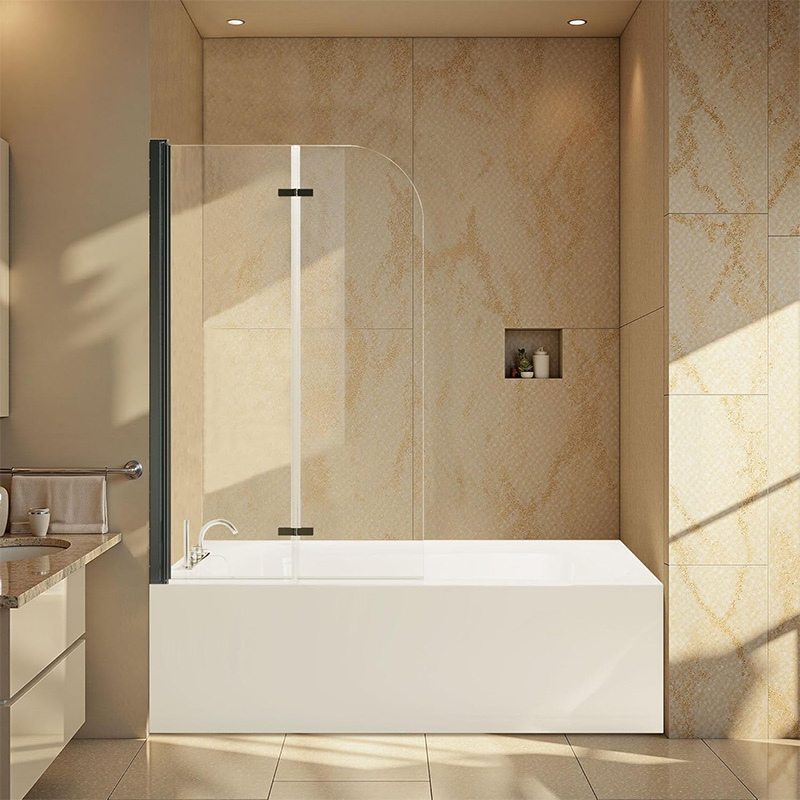Wholesale OEM Corner Shower tub door Folding door Clear Tempered Glass for bathroom Factory, Products