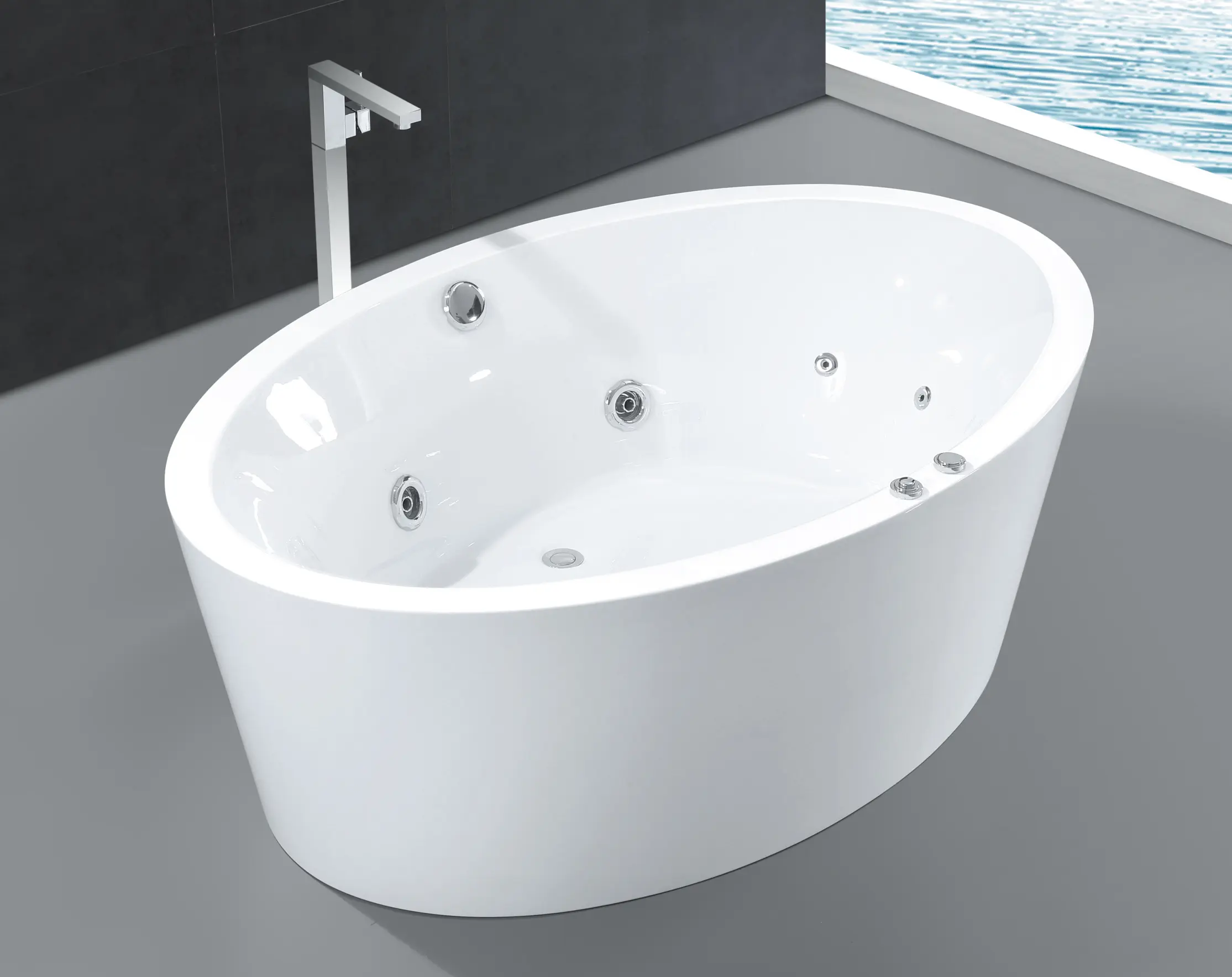 Freestanding Acrylic Massage Bathtub
