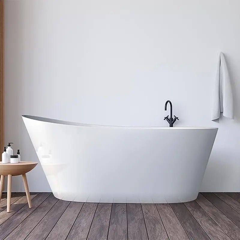 Modern White Freestanding Bathtub Soaking Tubs