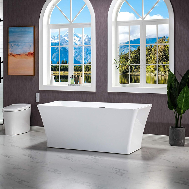 China Luxury Rectangle White Soaking Freestanding Bathtub  Manufacturer, Manufacturers