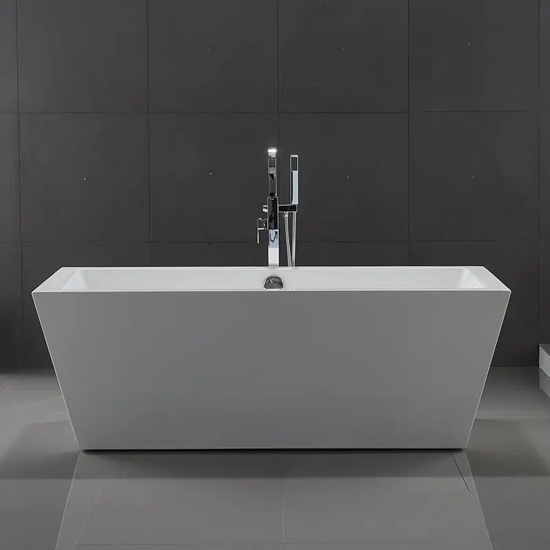 Adult Acrylic Rectangular Freestanding Bathtub