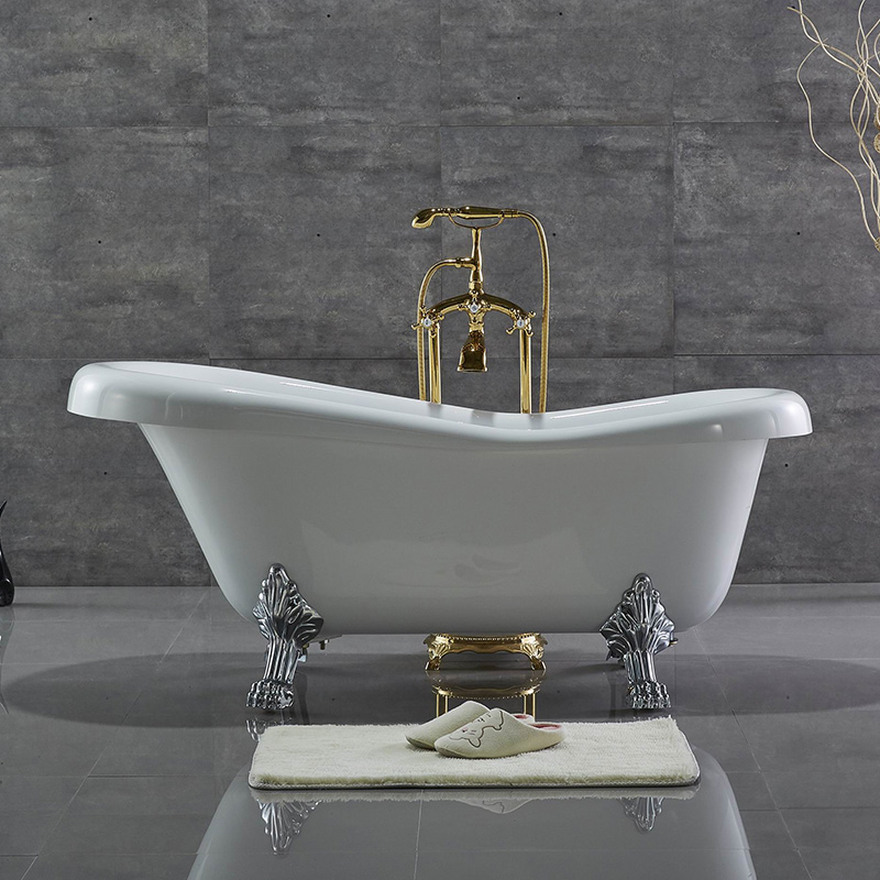 OEM Modern Bathroom Bathtub with Clawfoot High Glossy White Suppliers, Factories