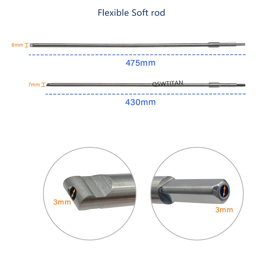 Flexible Reamer Intramedullary Nail Cannulated Soft Drill Bit Set Orthopedic Instrument Pet