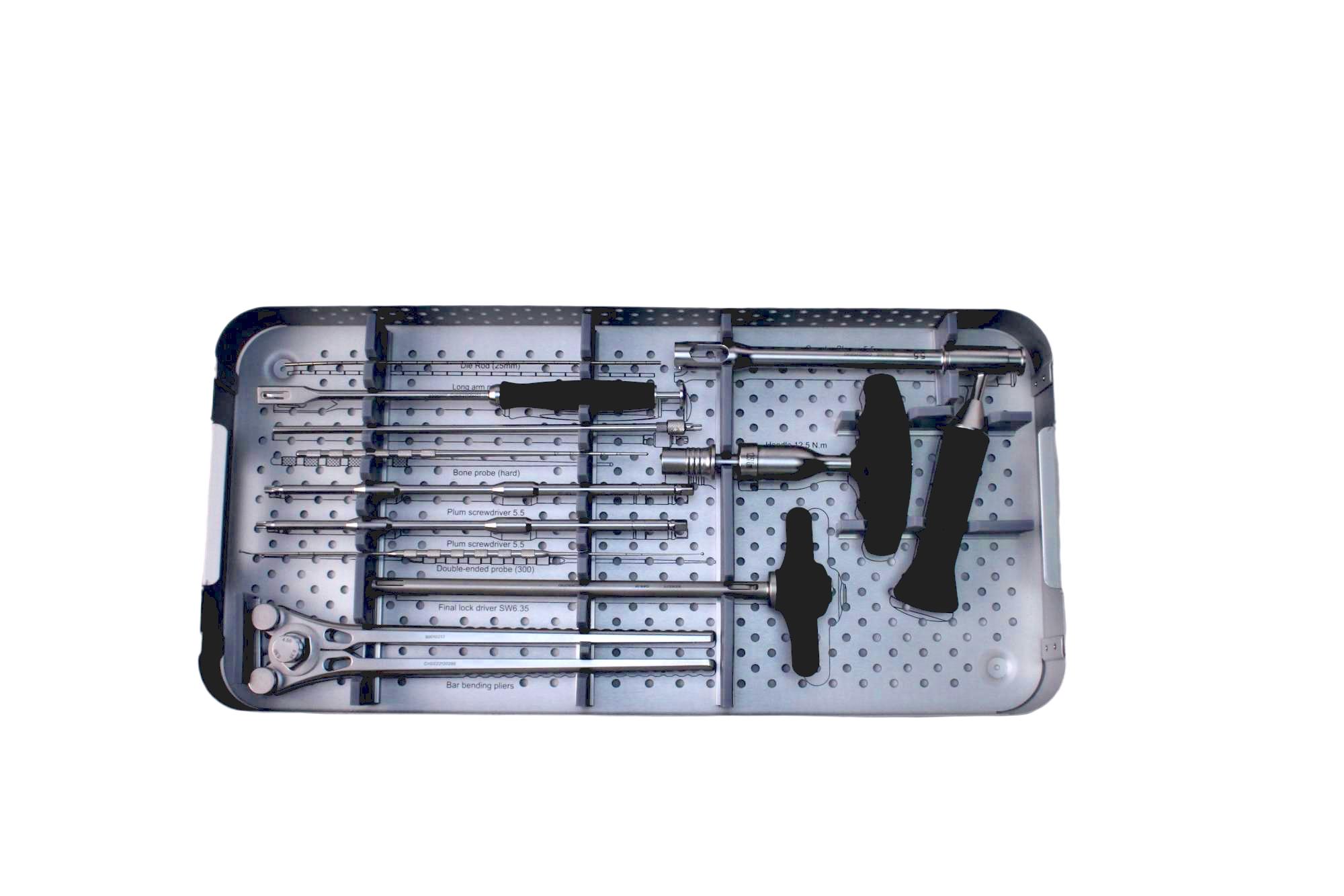 Geasure Surgical Instruments Set Stainless Steel 5.5mm Pedicle Screw Spine Instrument Set for Spinal Implant