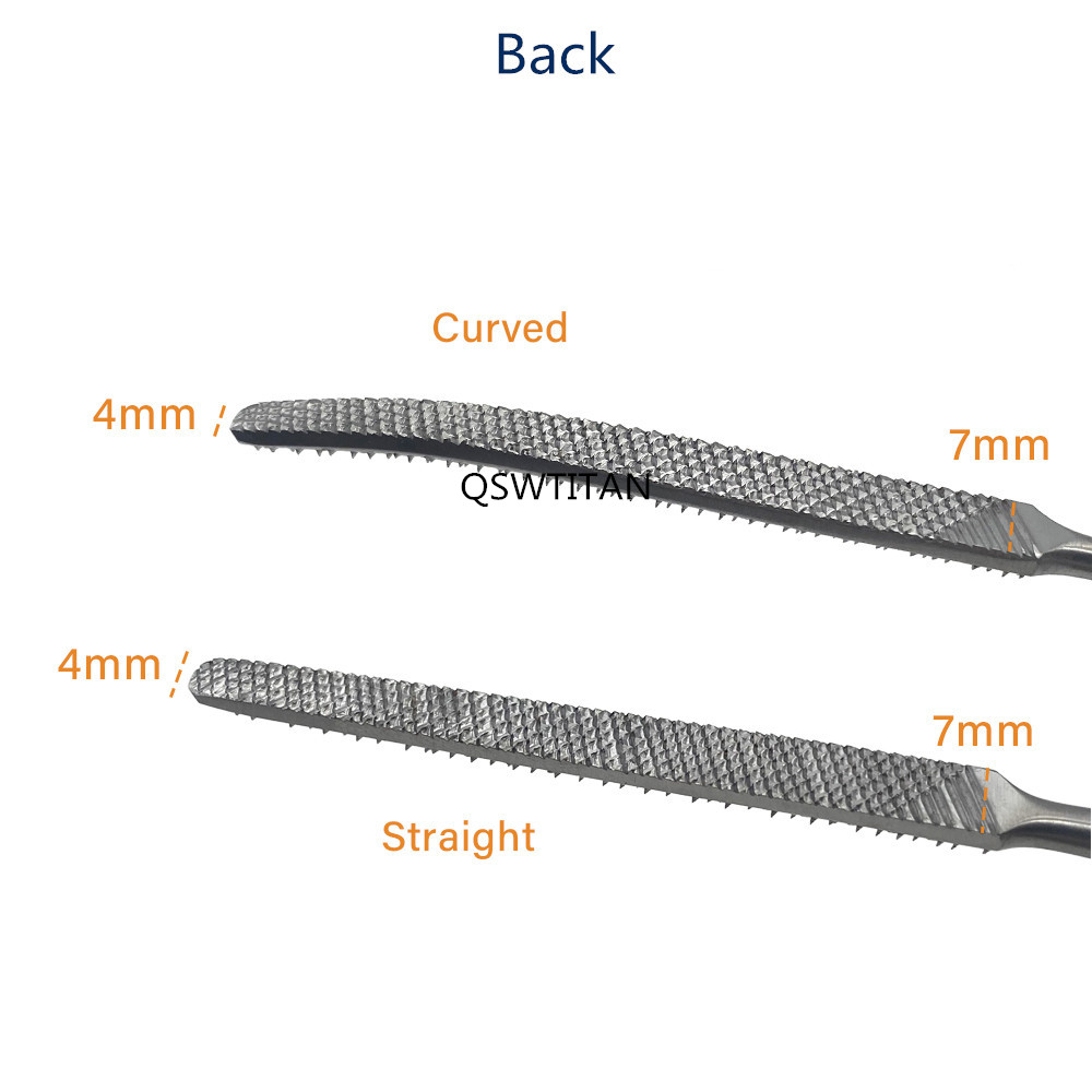 Bone Files Rasps Straight Curved Orthopedic Bone File Rasps Stainless Steel with Wooden Handle Orthopedic Instrument