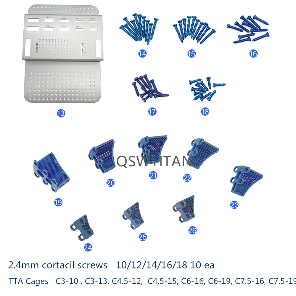 Animal Tibial Surgery Veterinary Orthopedic Surgical TTA Rapid Cage With Screws Cruciate Rupture Recovery Instrument Set