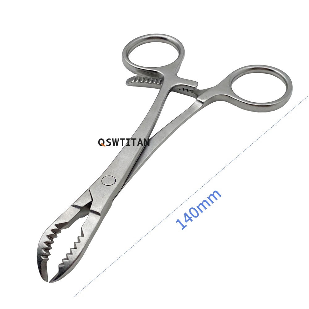 Phalanges Toothed Reduction Forceps Crab Claw Type Orthopedic Instrument Veterinary Autoclaveable
