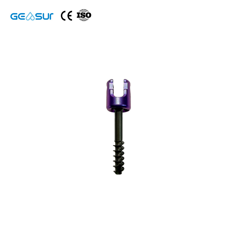 Geasure High Quality Monoaxial Reduction Spinal Pedicle Screw System Titanium Alloy Spine Implant Hospital Use Class III 1 Year