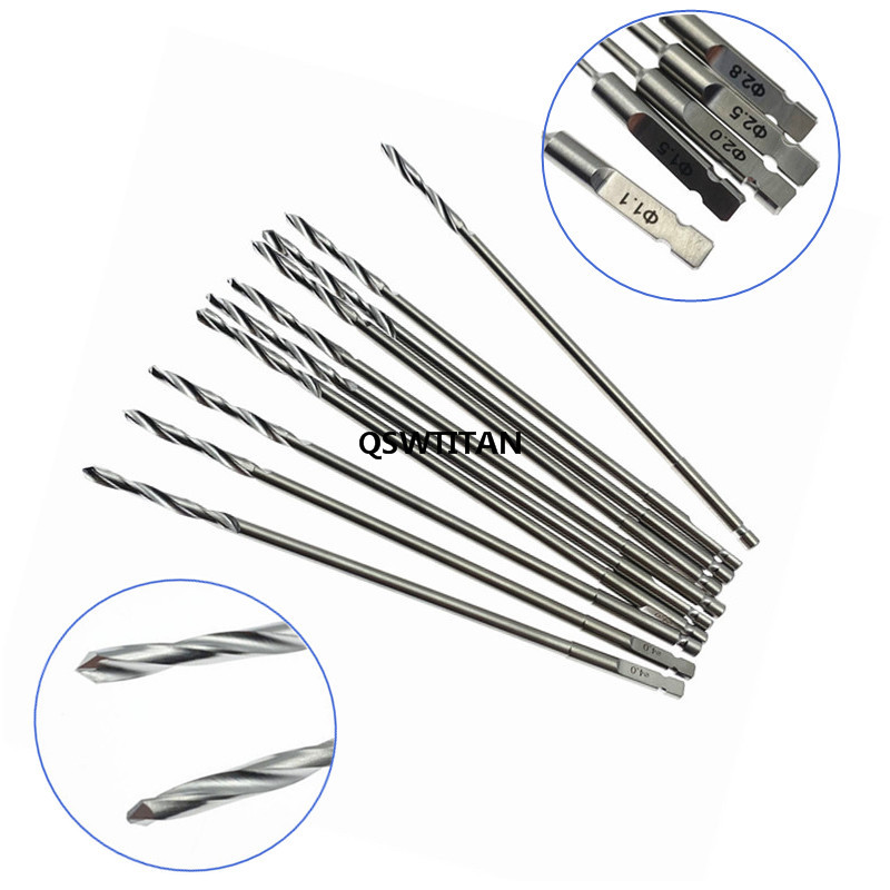 Orthopedic AO Bone Drill Bits AO Quick Coupling Handle Bone Drills 10PCS/Set Veterinary Orthopedic Surgical Instrument