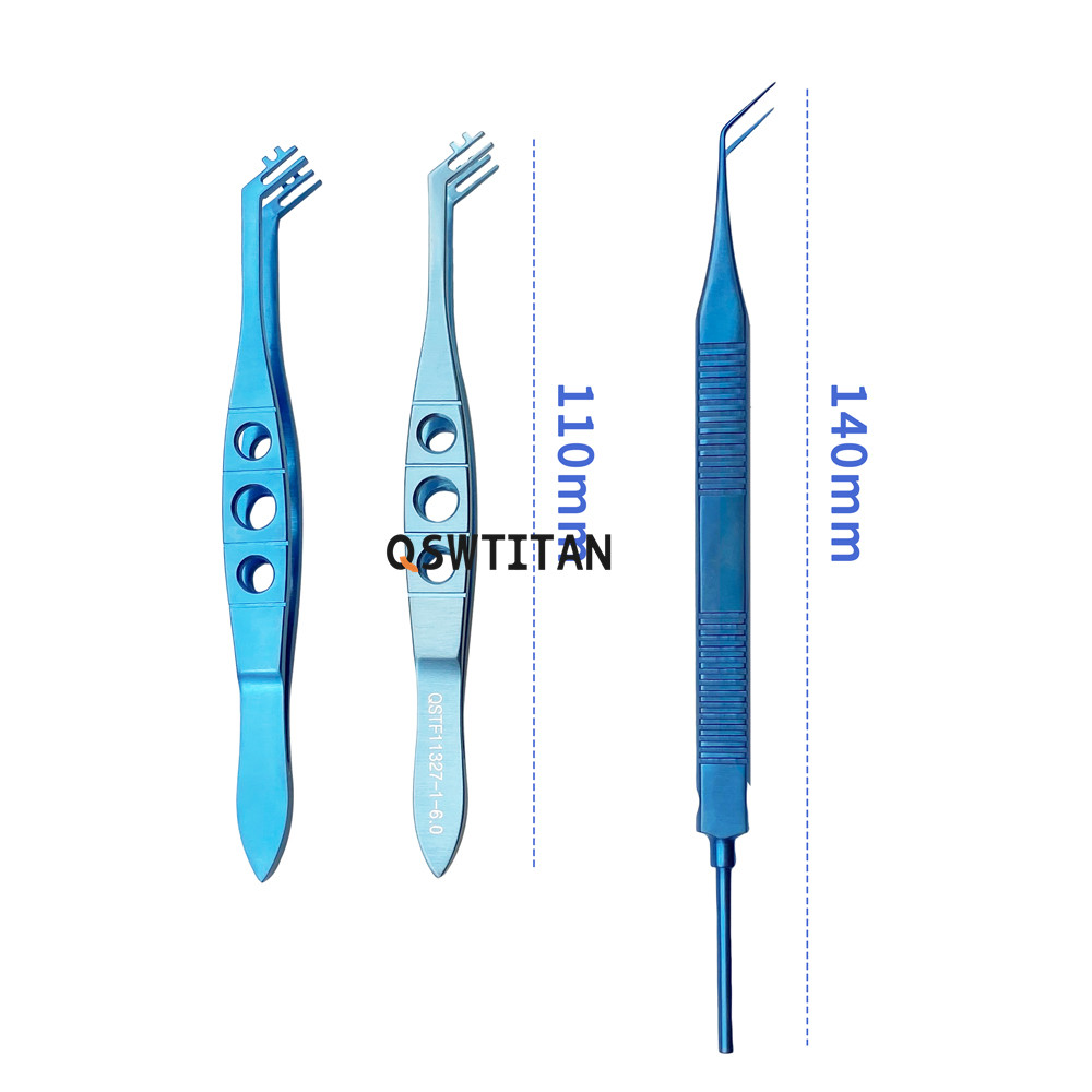 Ophthalmic Lens Folding Forceps 5.5/6mm IOL Tweezers Forceps Eyelid Tools Ophthalmic Instrument Titanium