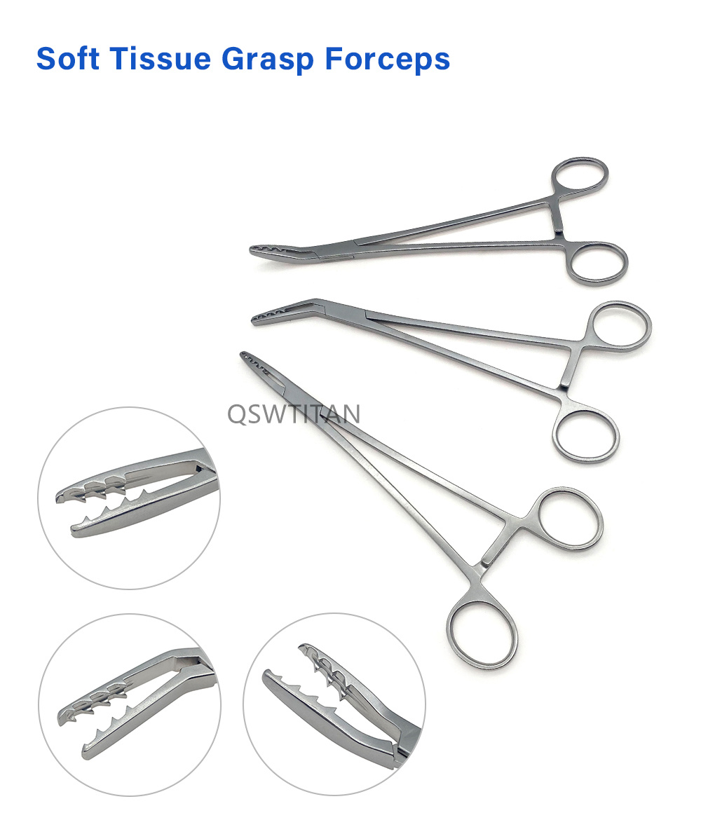 Orthopedic Soft Tissue Grasp Forceps Bone Holding Forceps Stainless Steel Orthopedic Surgery Instrument