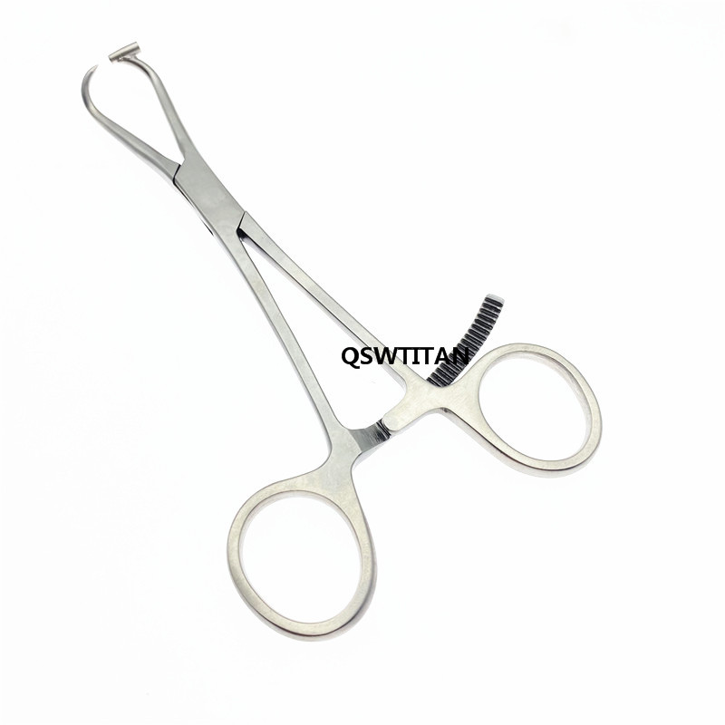 Orthopedic Pointed Reduction Forceps With Guide Hole Stainless Steel Bone Reduction Forceps
