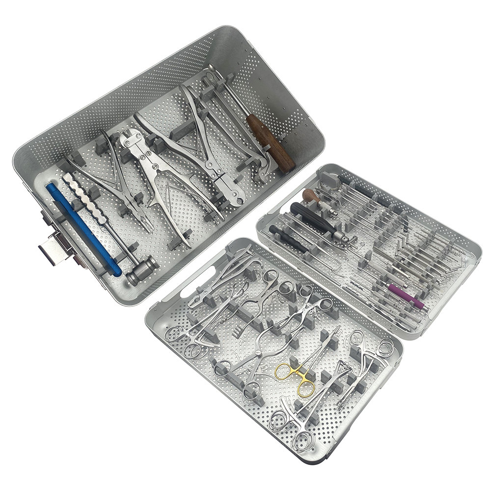 Stainless Steel Orthopedic Locking Plate Veterinary Surgical Instrument Kit for Small Animal Bone Surgery Basic Instrument Set