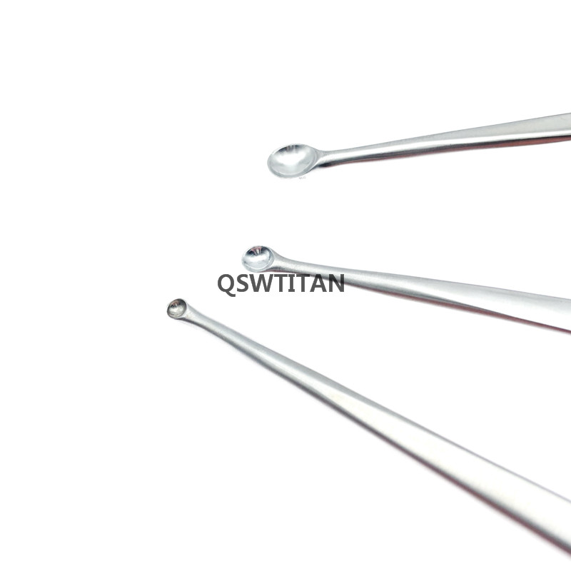 Double Head Bone Curette Oval and Round Tip Bone Curette Stainless Steel Orthopedics Surgical Instruments