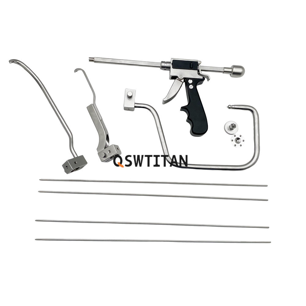 QSWTITAN Orthopedic Collinear Reduction Clamp Set Gun Type Reduction Forceps Pliers Orthopedic Instrument Pet