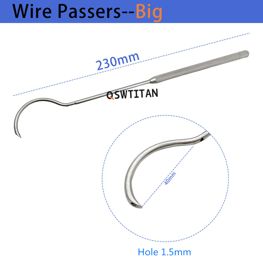 QSWTITAN Wire Guider Wire Passers Small Holes for Small Animals Veterinary Orthopedic Instrument