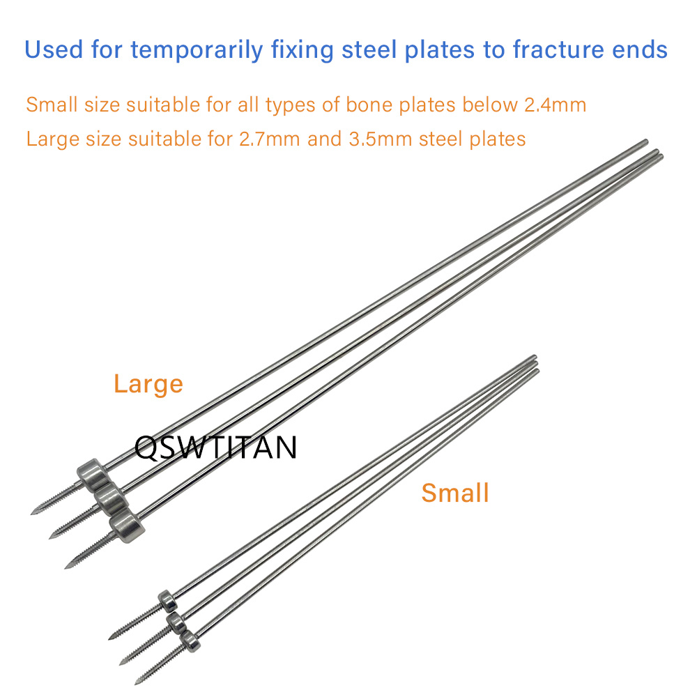 Temporary Reduction-Plate Holding Threaded Pins Fixation Bone Plate Ball Head Fixation Needle Veterinary Orthopedic Instrument