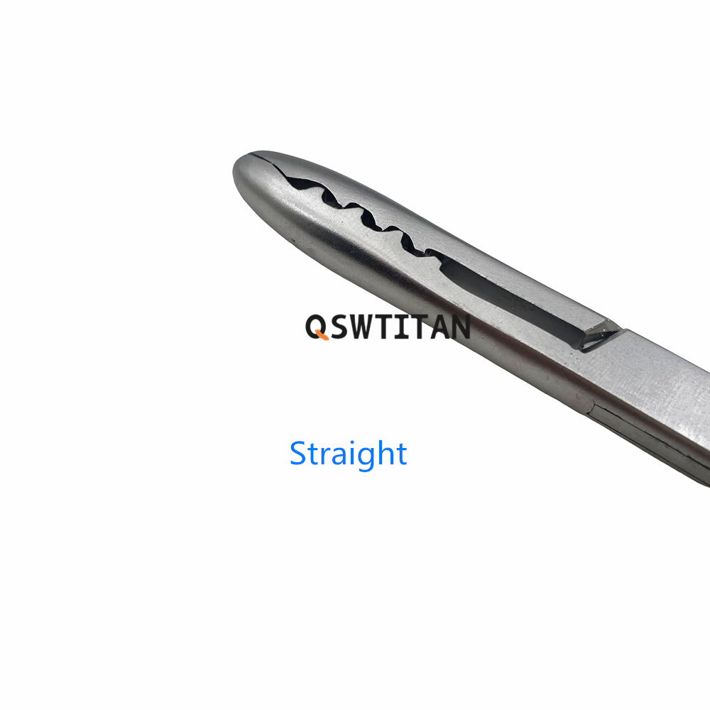205mm Soft Tissue Forceps Straight Curved Tissue Grasp Forceps With Teeth Pet Orthopedics Instruments Autoclaveable
