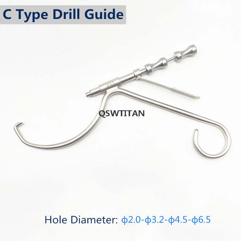 Pointed Drill Guide Pet Surgical C Type Guide Drill Veterinary Drill Sleeve Orthopedic Instruments