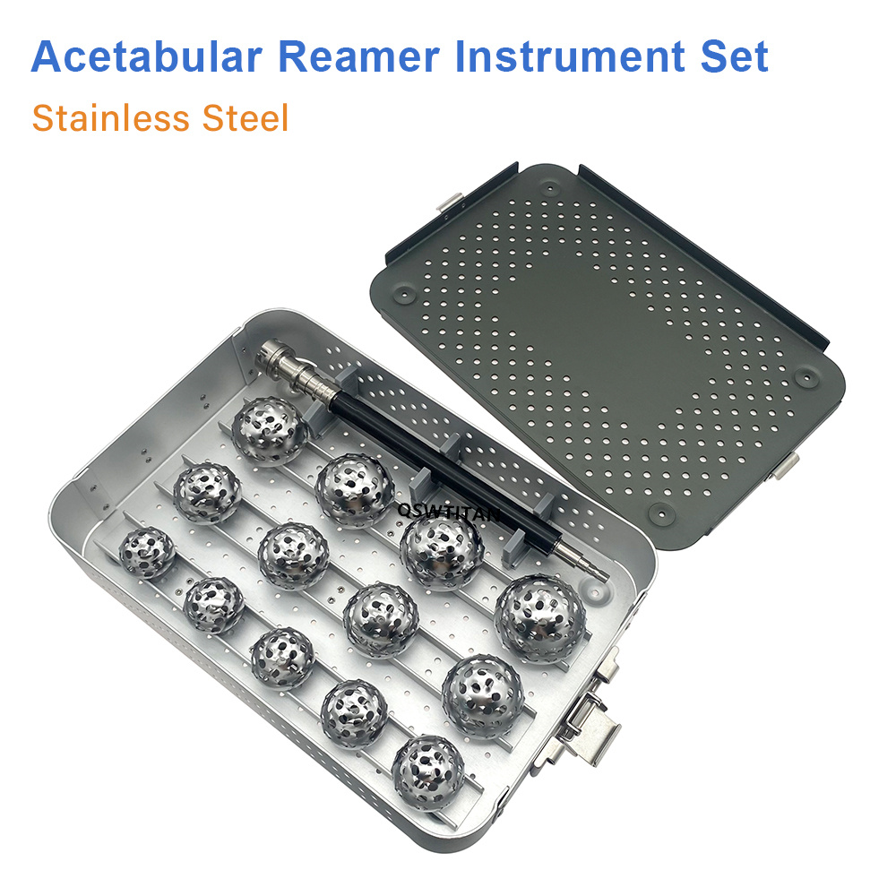 Orthopedic Surgical Instruments Acetabular Reamers Instrument Set Acetabular Cutter Bar Cutter Stainless Steel