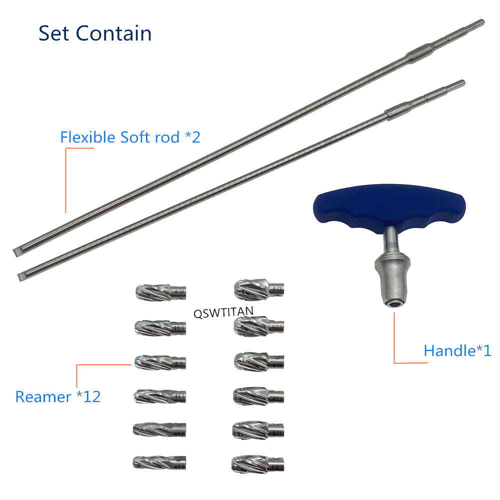 Flexible Reamer Intramedullary Nail Cannulated Soft Drill Bit Set Orthopedic Instrument Pet