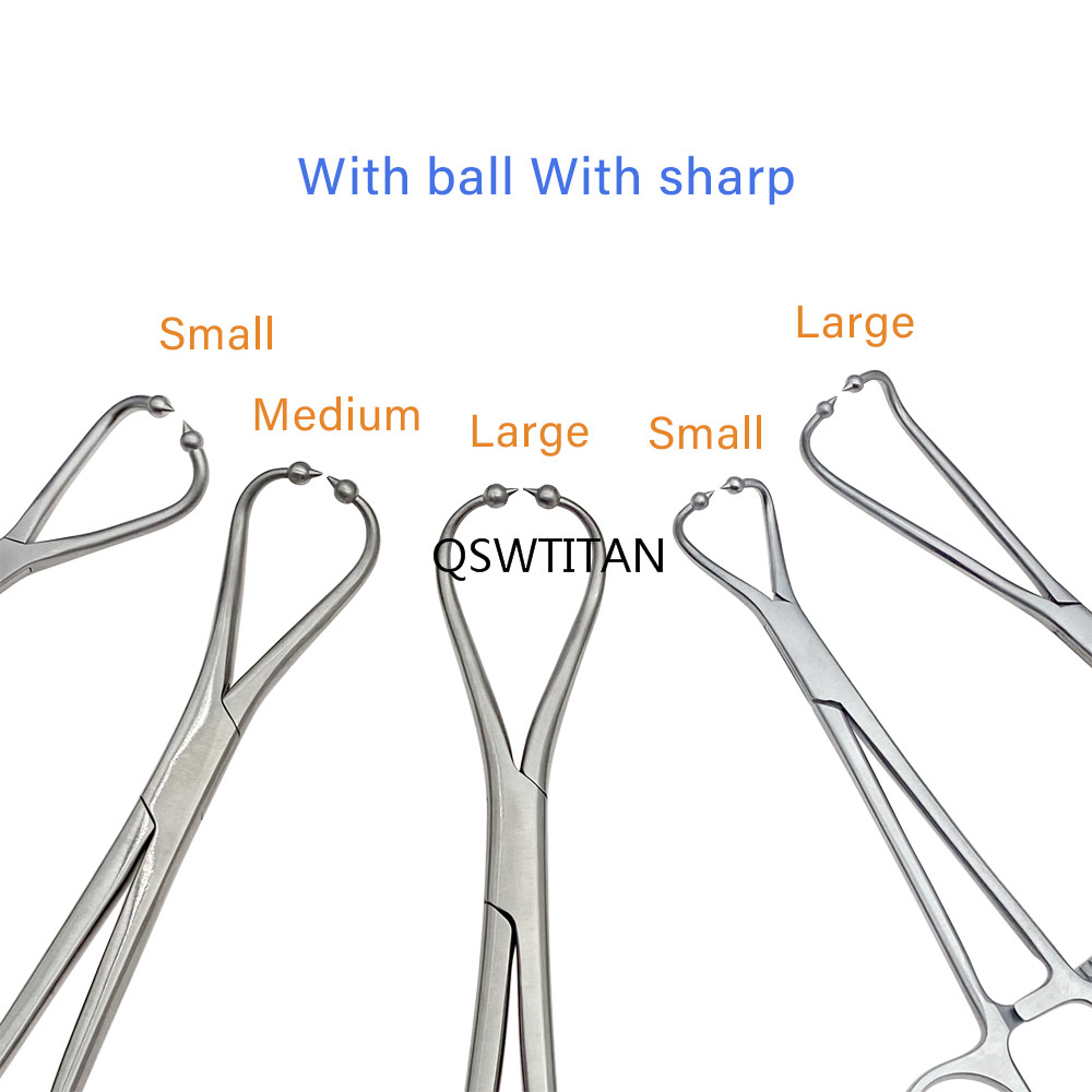 5 Type Size Plate Holding Forceps with Ball Pointed Bone Reduction Forceps Bone Forceps Orthopedics Instruments Veterinary