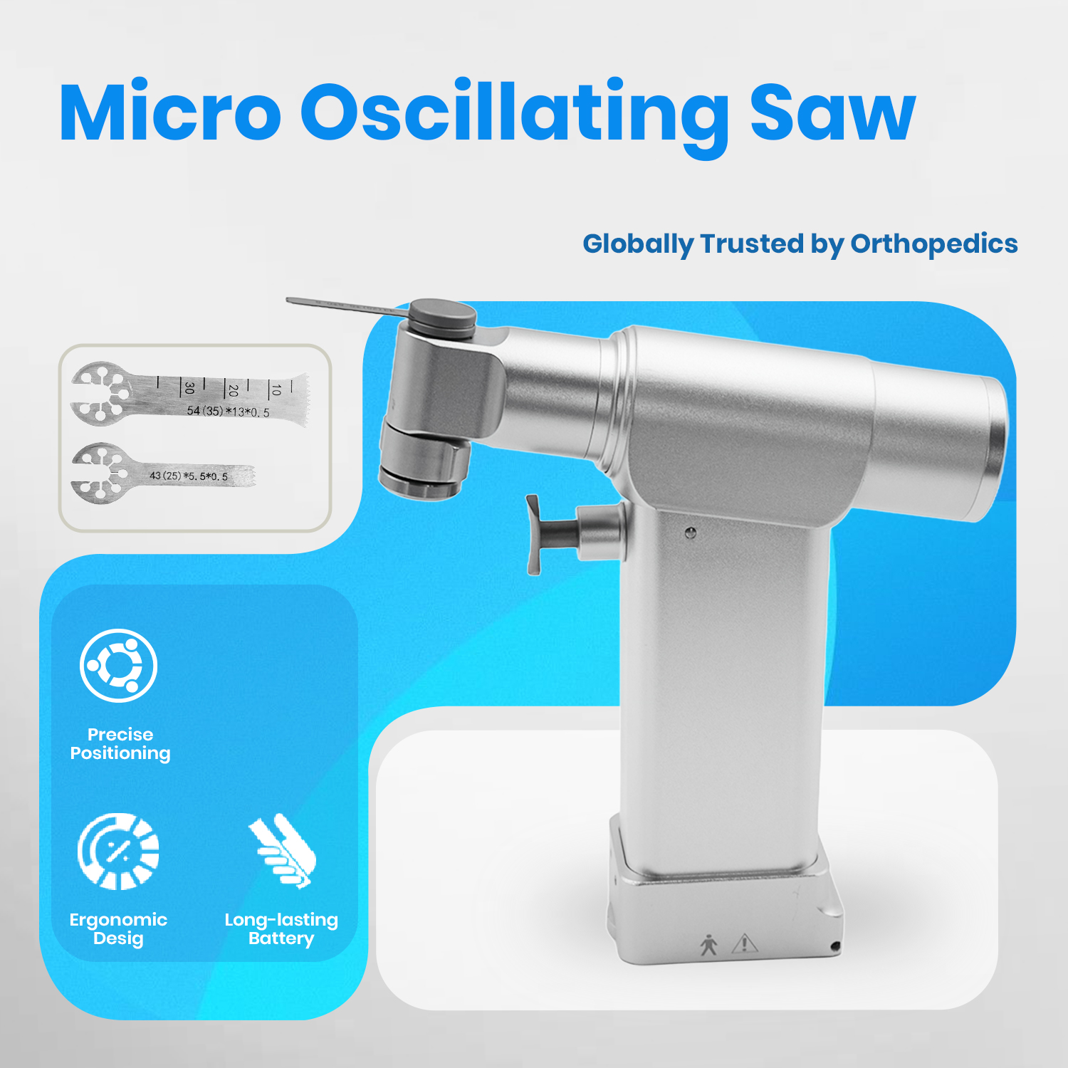 XC MEDICO High Precision Veterinary Small Oscillating Saw Medical Power Tool for Canine/Feline Bone Orthopedic Surgical Use