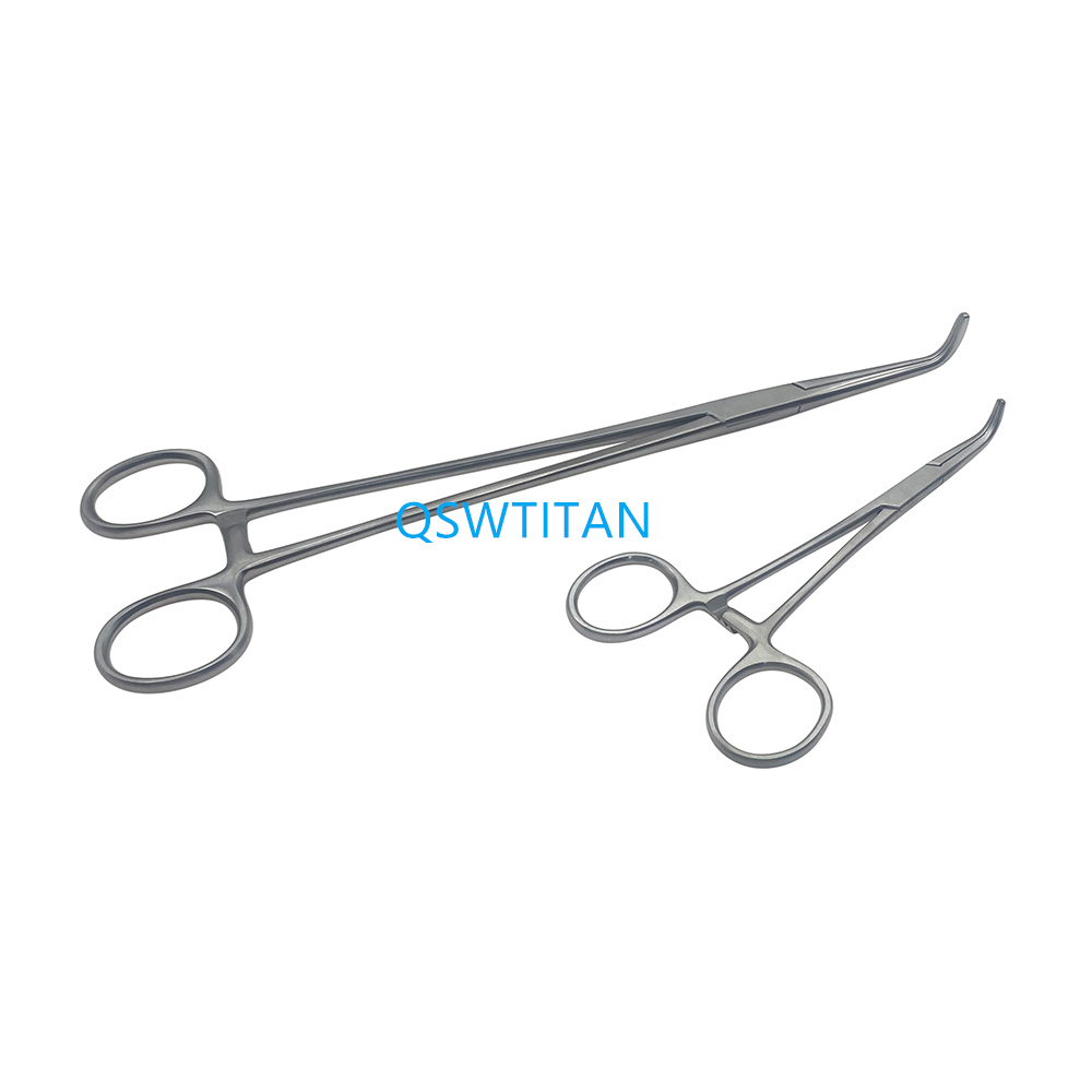 Stainless Steel Hemostatic Forceps Kidney Pedicle Clamp 18/20/13.8/24.5cm Arterial Forceps Locking Clamps Beauty Tool 1pcs