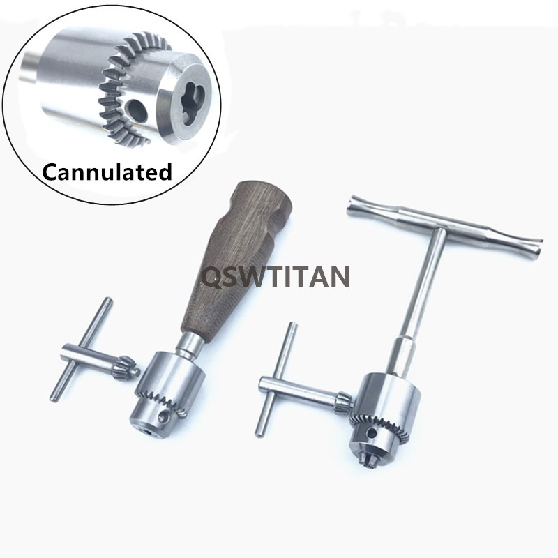 Multifunctional Cannulated Hand Drill Orthopedic Hand Drill Stainless Steel Handle Wood Handle Orthopedic Instrument