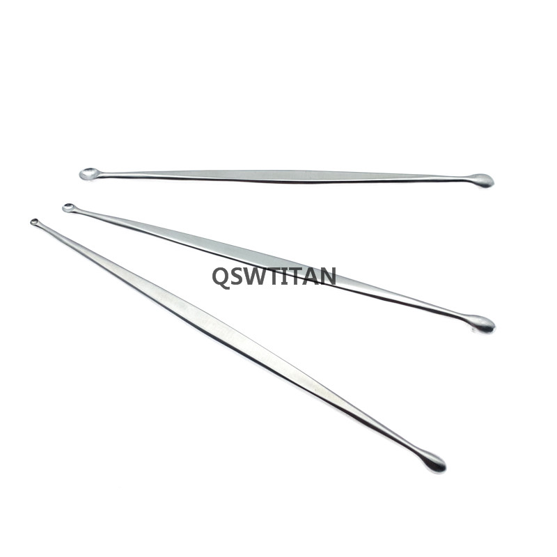Double Head Bone Curette Oval and Round Tip Bone Curette Stainless Steel Orthopedics Surgical Instruments