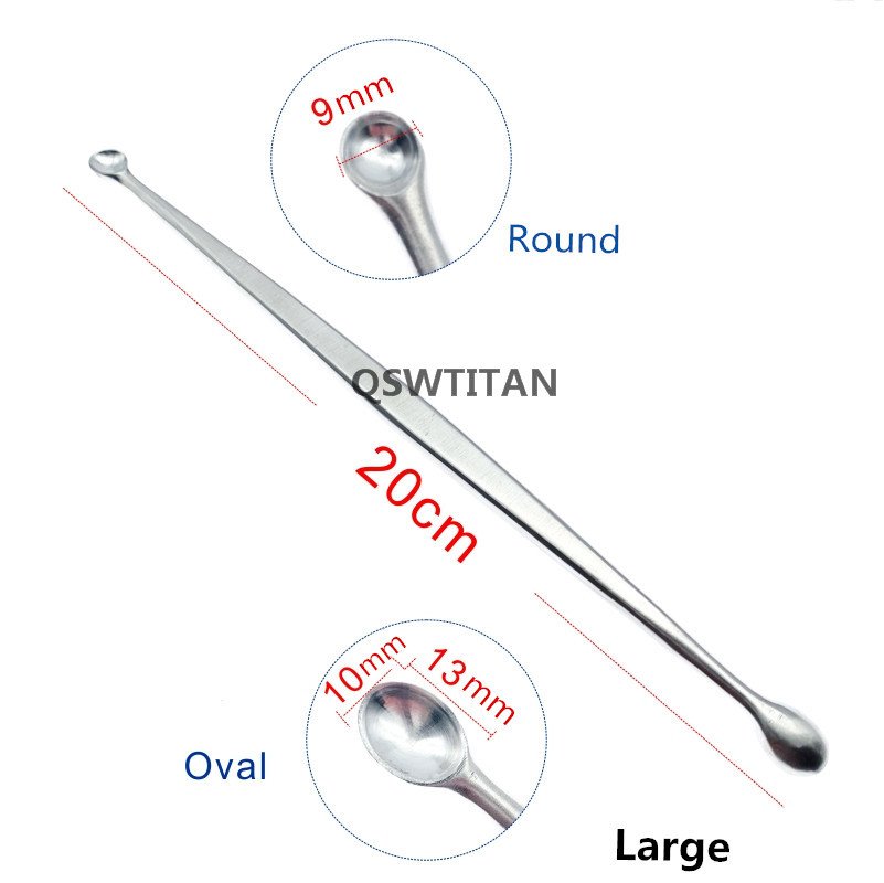 Double Head Bone Curette Oval and Round Tip Bone Curette Stainless Steel Orthopedics Surgical Instruments