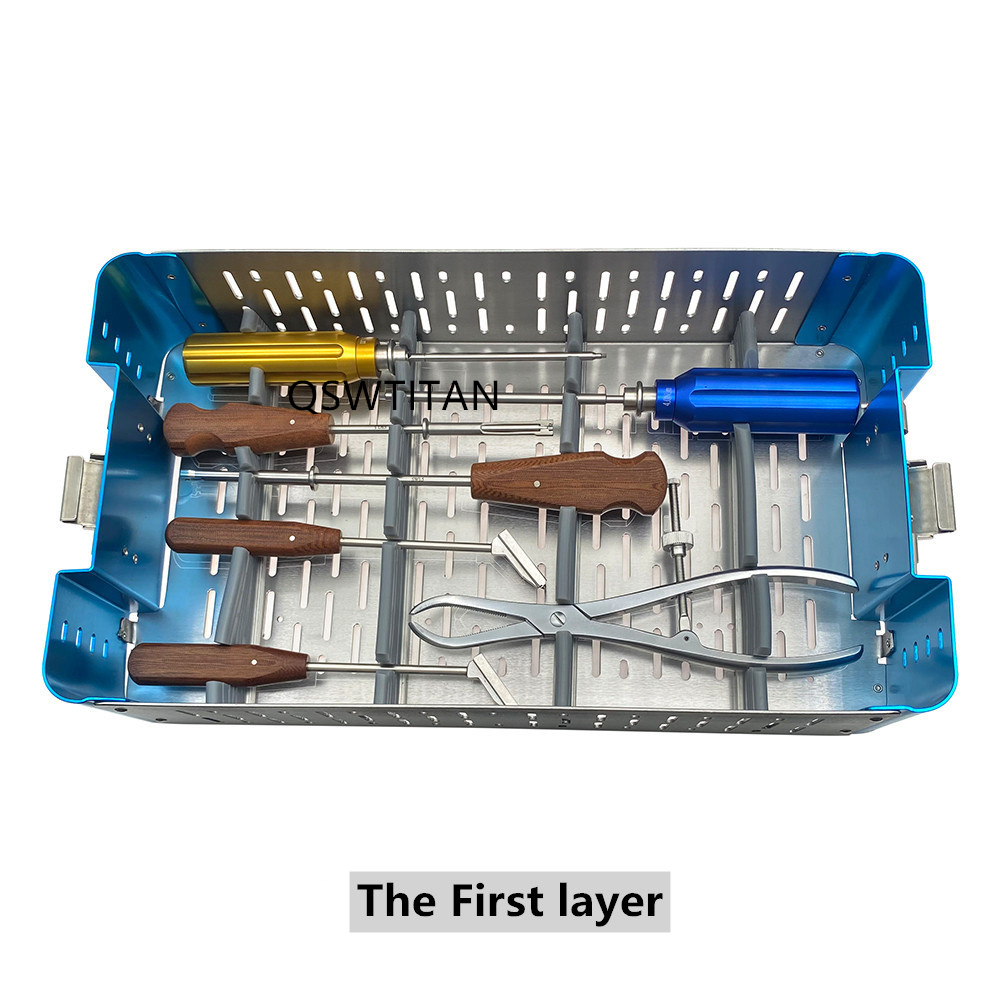 Orthopedic 4.0/5.0 Osteotomy Locking Plate Instrument Set Autoclave Able Reusable Small Fragment Locking Plate Set