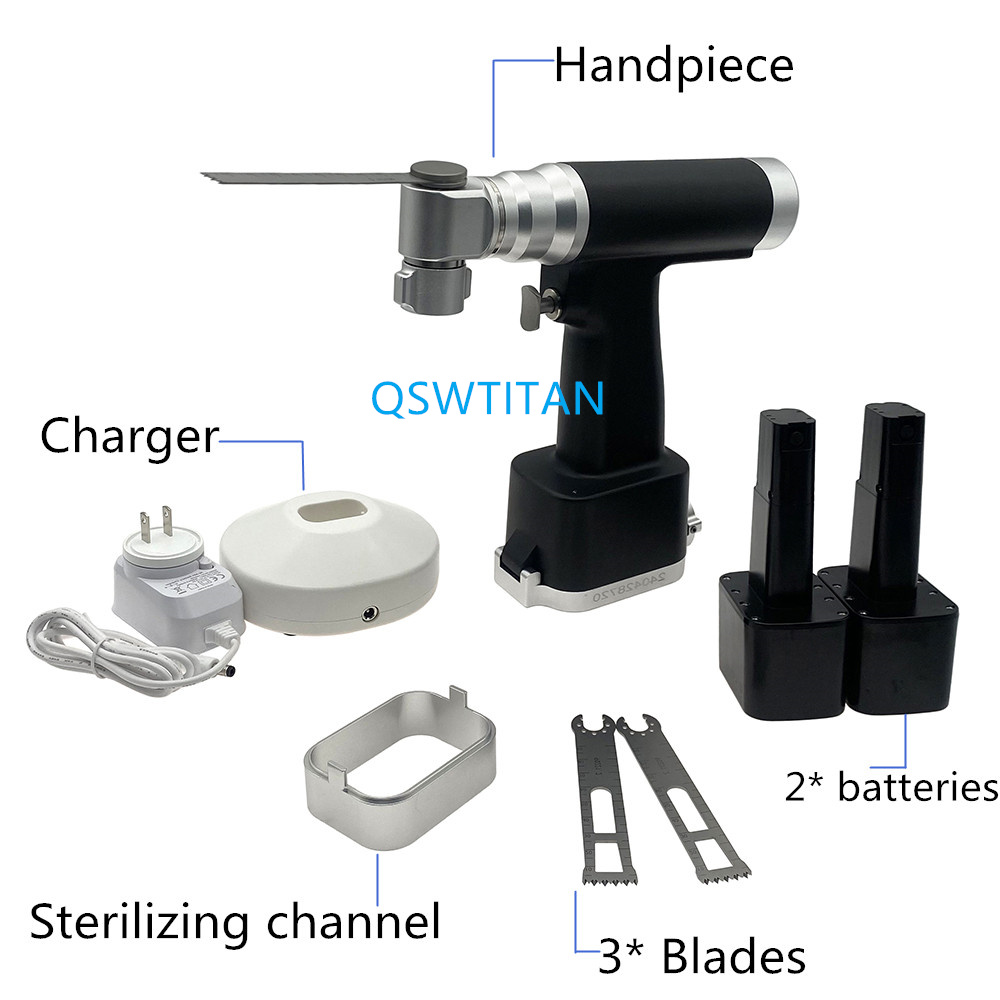 QSWTITAN Electric Bone Drill Saw Oscillating Saw Orthopedic Veterinary Medical Instrument Autoclavable